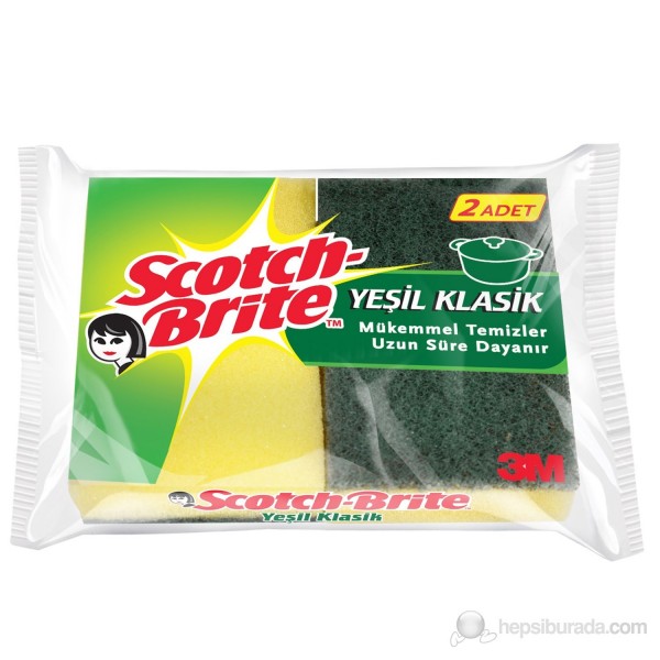 SCOTCH BRİTE KLASİK BULAŞIK SÜNGERİ 2'Lİ