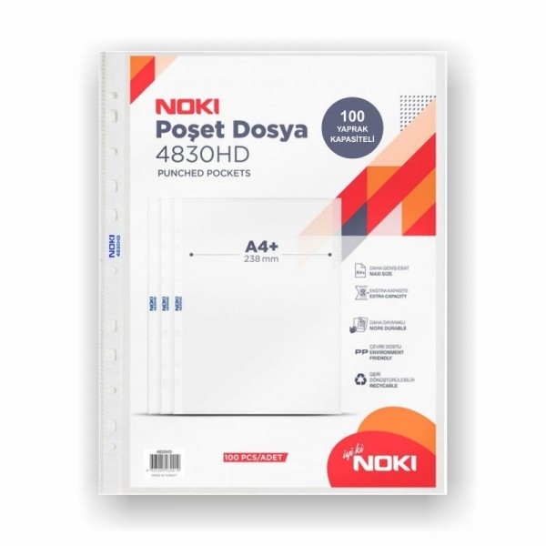 NOKİ 4830 HD POŞET DOSYA 100'LÜ