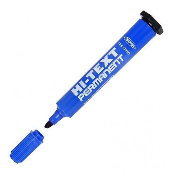 KOLİ KALEM HI-TEXT 830 PC PERMANENT MARKER KESİK UÇ MAVİ 12'Lİ