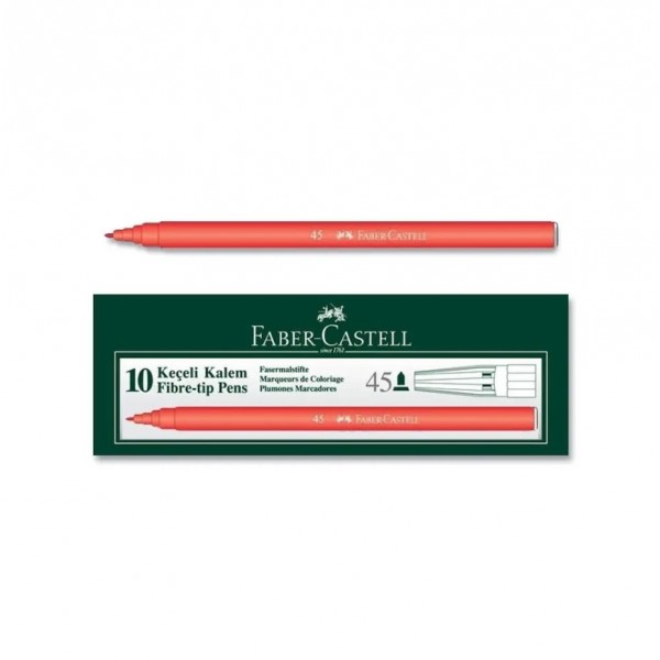 KEÇELİ KALEM FABER CASTELL 45 KIRMIZI 10'LU