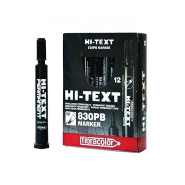 HI-TEXT 830 PB MARKER YUVARLAK UÇ SİYAH 12'Lİ KUTU