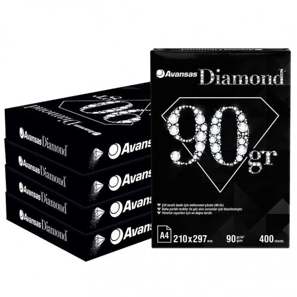 AVANSAS DİAMOND A4 FOTOKOPİ KAĞIDI 90 GR 5'Lİ