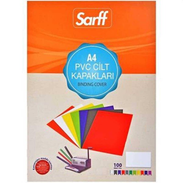 SARFF PVC 160 MİKRON A4 CİLT KAPAĞI ŞEFFAF 100'LÜ