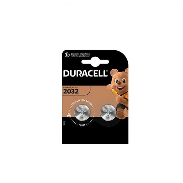 DURACELL CR 2032 LİTYUM 3V DÜĞME PİL 2'Lİ