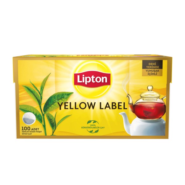 LİPTON YELLOW LABEL BARDAK POŞET ÇAY 100'LÜ