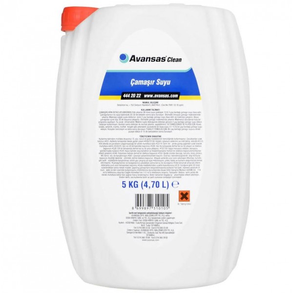 AVANSAS CLEAN ÇAMAŞIR SUYU 5 LT