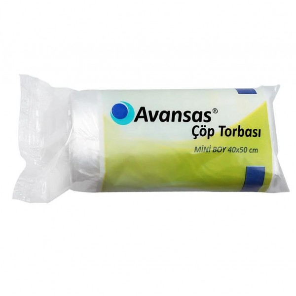 AVANSAS MİNİ BOY ÇÖP TORBASI 40X50 ŞEFFAF