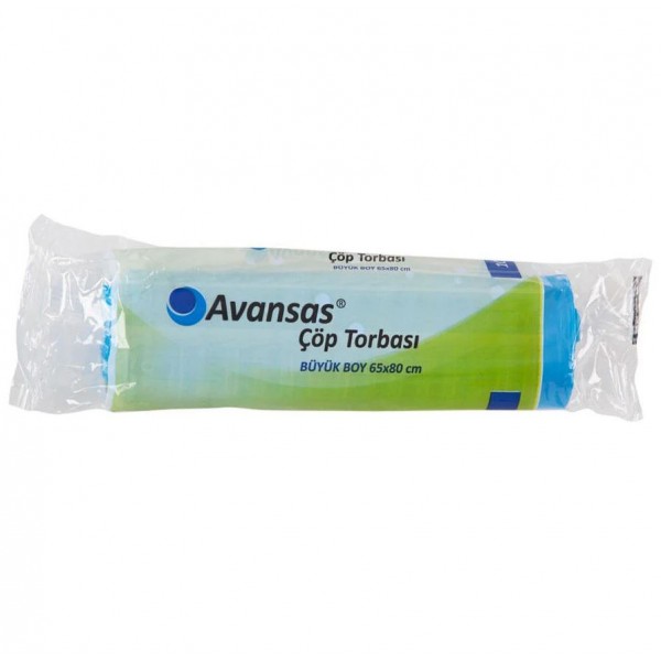 AVANSAS BÜYÜK BOY ÇÖP TORBASI 65X80 MAVİ