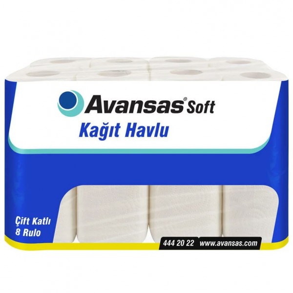 AVANSAS SOFT KAĞIT HAVLU 8'Lİ