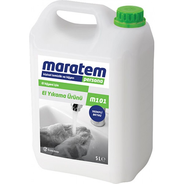 MARATEM M101 SIVI EL SABUNU BEYAZ SEDEFLİ 5 LT