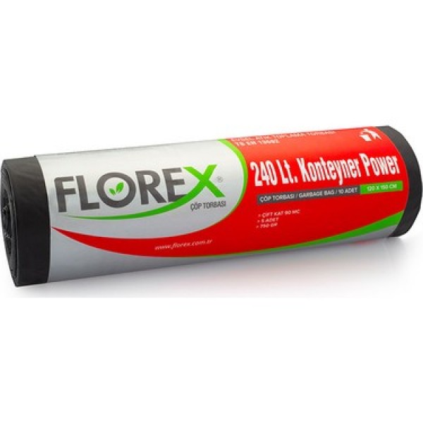 FLOREX 240 LT KONTEYNER ÇÖP POŞETİ 5'Lİ