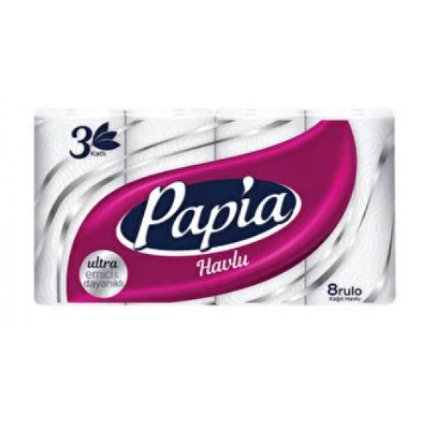 PAPİA KAĞIT HAVLU 8  Lİ